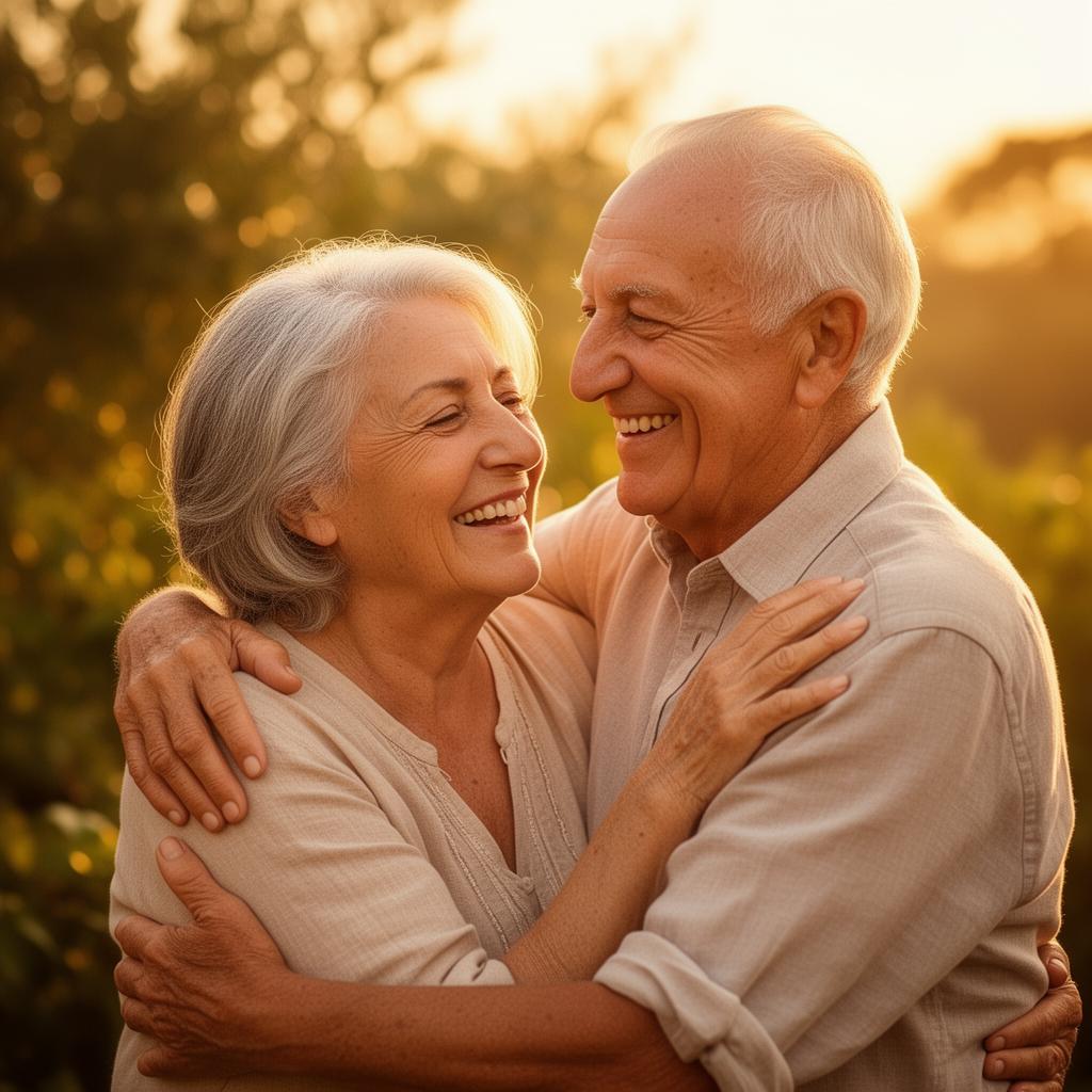Coppia sorridente che si abbraccia, sentirsi meglio insieme